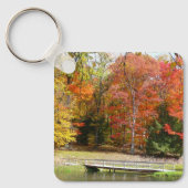 Zeven Herfst Bridge III Autumn Landschap Sleutelhanger (Voorkant)