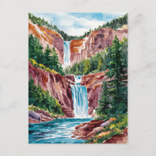 zeven herfsten colorado Waterverf schilderij Briefkaart