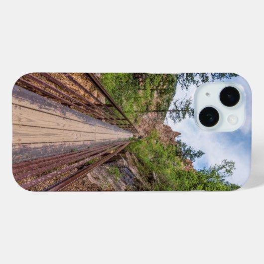 Zeven Herfsten Walkway Bridge iPhone Case (Achterkant (horizontaal))