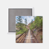 Zeven Herfsten Walkway Bridge Square Magnet Magneet (Voorkant / Achterkant)