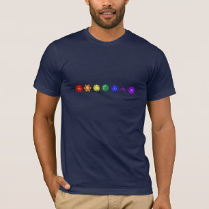Zeven horizontale Chakras T-shirt