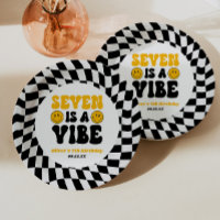 Zeven Is Een Vibe Retro Zevende 7e Verjaardagsfees