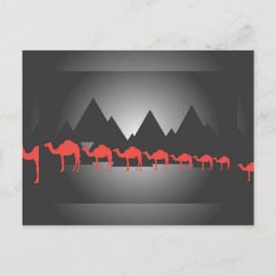 Zeven kamelen, zeven kamelen briefkaart