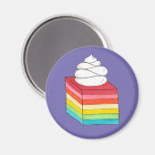 Zeven laagse regenboog Gelatine Salad Dessert Magneet (Voorkant / Achterkant)