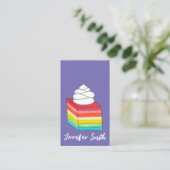 Zeven laagse regenboog Gelatine Salad Dessert Visitekaartje (Staand voorkant)