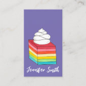 Zeven laagse regenboog Gelatine Salad Dessert Visitekaartje (Voorkant)