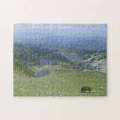 Zeven meren in het Rilagebergte in het wild paard  Legpuzzel (Horizontaal)