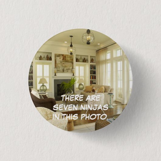 Zeven Ninjas... Ronde Button 3,2 Cm (Voorkant)