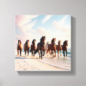 zeven paarden canvas afdruk (Voorkant)
