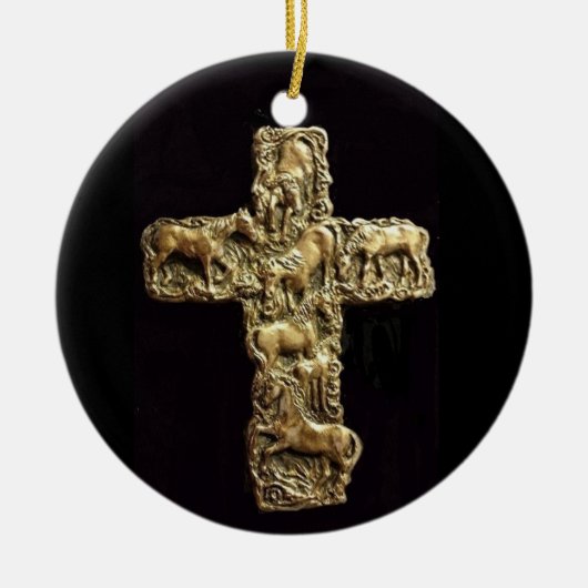 Zeven paarden keramisch ornament (Voorkant)