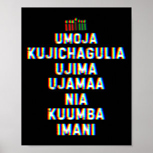 Zeven principes van Kwanzaa Happy Kwanzaa 10 Poster