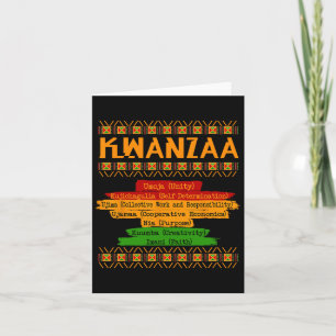 Zeven Principes Van Kwanzaa Trots Afro-Amerikaan Kaart