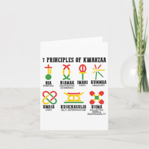 Zeven Principes Van Kwanzaa Trots Afro-Amerikaans Kaart