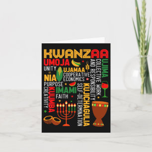 Zeven Principes Van Kwanzaa Trots Afro-Amerikaans Kaart