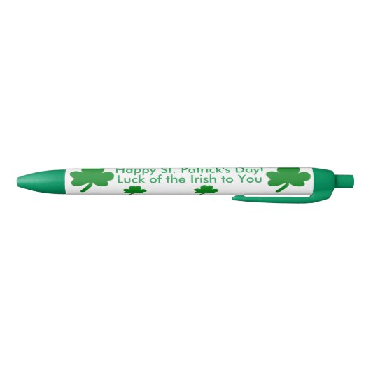 Zeven Shamrocks Lucky Irish Saint Patrick's Day Blauwe Inkt Pen (Bodem)