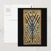 Zeven Swords Tarot-kaart Briefkaart (Voorkant / Achterkant)