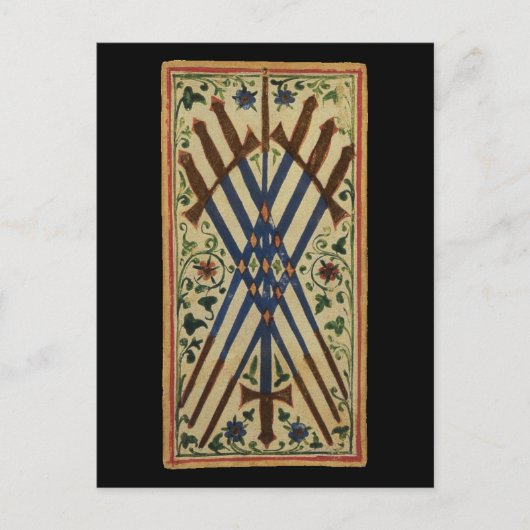 Zeven Swords Tarot-kaart Briefkaart (Voorkant)