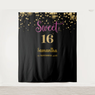 Zeven-tien feest tapijt achtergrond banner goud wandkleed