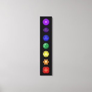 Zeven verticale kakras canvas afdruk