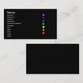 Zeven verticale kakras visitekaartje (Voorkant / Achterkant)