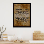 Zeven wetten van magisch perkament poster (Keuken)