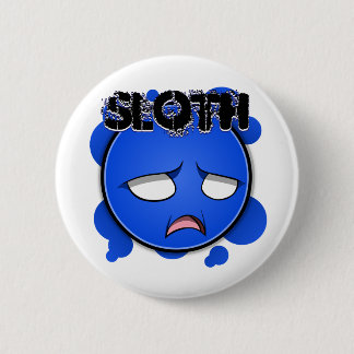 Zeven zingezichten - Sleuf Ronde Button 5,7 Cm