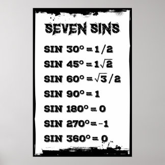 Zeven zins poster