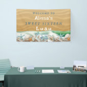 Zeven Zomer Schelpen Zeesterren Parels Luau Spandoek (Beurs)