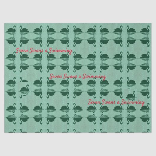 Zeven zwemmen een zwemkerstenginepapier tissuepapier (Voorkant)