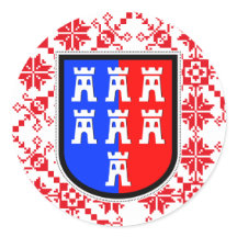Zevenburgen op rode basis