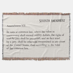 Zevende Amendement Grondwet Bill of Rights Deken
