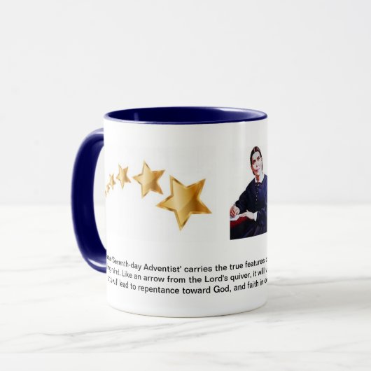 Zevende dag Adventist E.G.White Mok (Voorkant links)