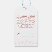 Zevende DAG VAN KERSTMIS / Kerst Gift Label Cadeaulabel (Achterkant)