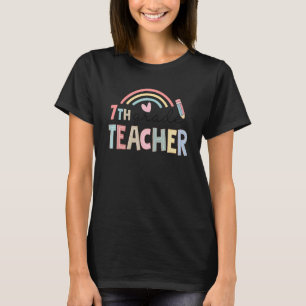 Zevende graad leraar team 7e Grade Squad regenboog T-shirt