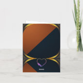 Zevende Jubileum Copper Love Keepsake Kaart (Achterkant)