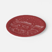 Zevende kerstdag 7-inch papieren Borden Papieren Bordje (Gekanteld)