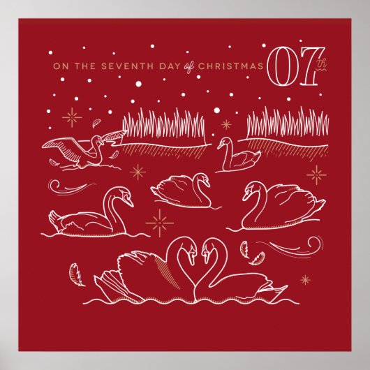 Zevende kerstdag Poster 24x24 (Voorkant)