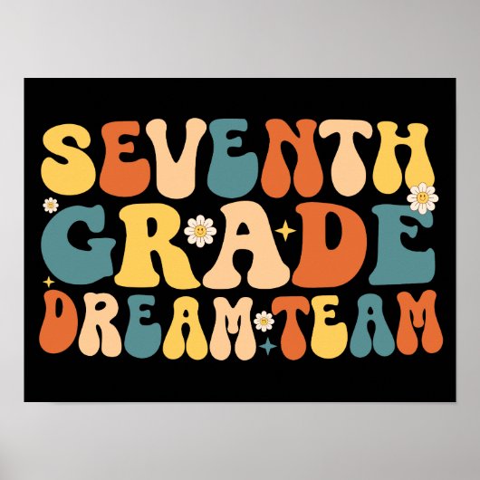 Zevende klas droomteam terug naar school poster (Voorkant)