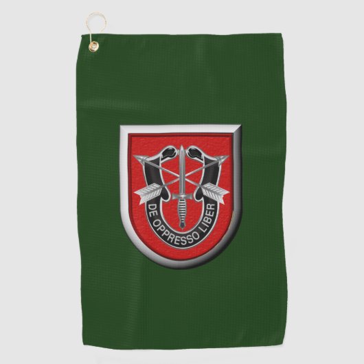 Zevende Speciale Forces Group - Aangepast Insignia Golfhanddoek (Voorkant)