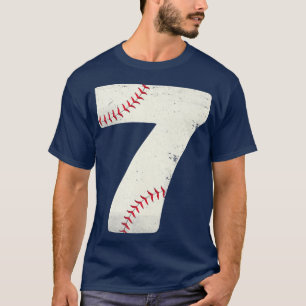 Zevende verjaardag Baseball Boys Kinder Zevende ca T-shirt
