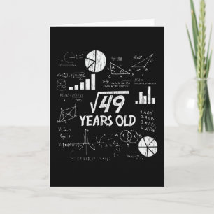 Zevende verjaardag Square Root van 49 - 7 jaar oud Kaart
