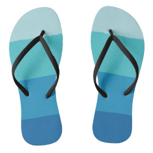 Zeveneloze Turquoise 4 Strepen Heren Slippers Teenslippers