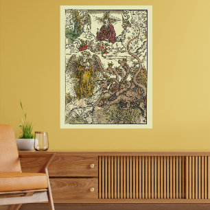 Zevenkoppige Draak door Albrecht Dürer Poster