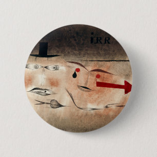 zeventien gekke (1923) van paul klee ronde button 5,7 cm