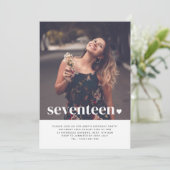 Zeventien heart Fotodag Uitnodiging (Staand voorkant)