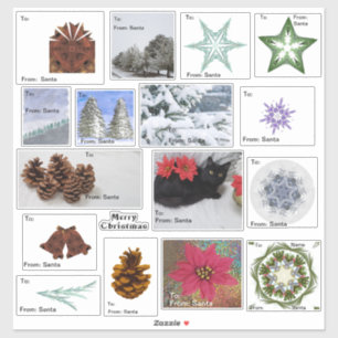 Zeventien Kerst Gift Label Assortiment   tot van