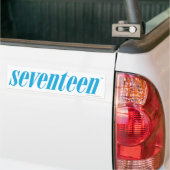 zeventien Logo-Aqua Bumpersticker (Op Truck)