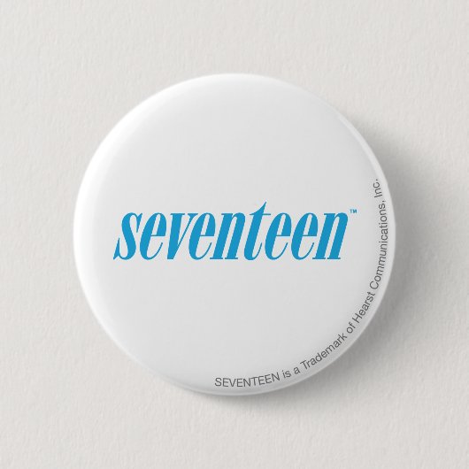 zeventien Logo-Aqua Ronde Button 5,7 Cm (Voorkant)