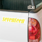 zeventien Logo-geel Bumpersticker (Op Truck)