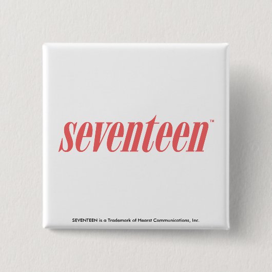 zeventien Logo-LtRoze Vierkante Button 5,1 Cm (Voorkant)